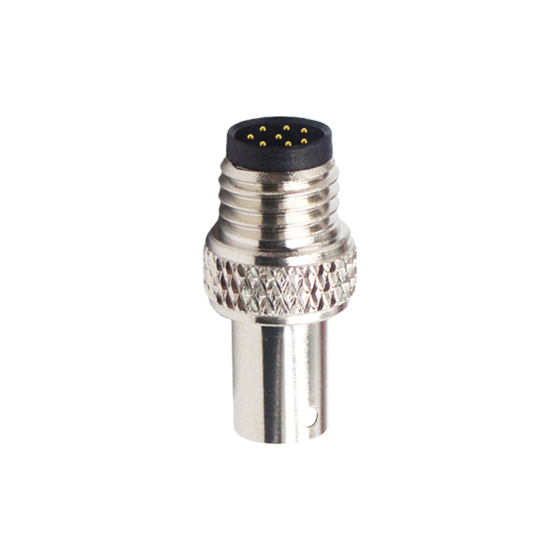 M8 8pins A code male moldable connector with shielded